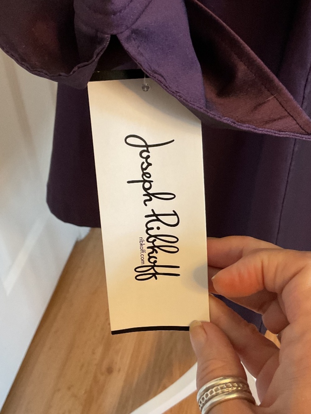 💐NWT💐 Joseph Ribkoff Purple Ruffled Wired Collar Jacket - size 8 - Picture 7 of 11
